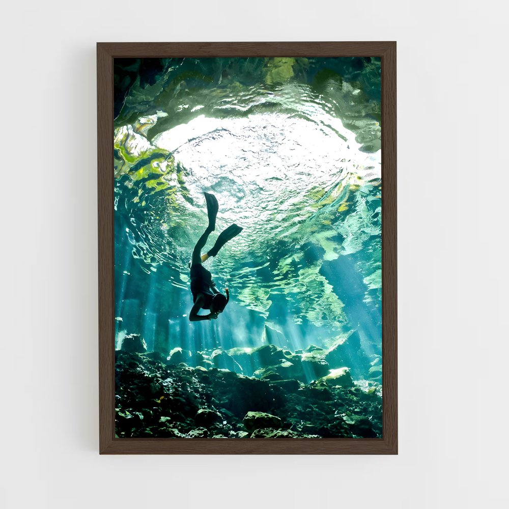 Poster World aquatics grotte – affiche Plongeon depuis une plateforme (vue 5)
